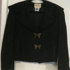 vintage ladies evening jacket by Matsuda,Japan, black size M,one of the kind